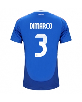 Italia Federico Dimarco #3 Maglia Gara Casa Repliche Europei 2024